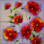 039 Anemonen, Mohn - 3-lagig (gelb) - Ihr